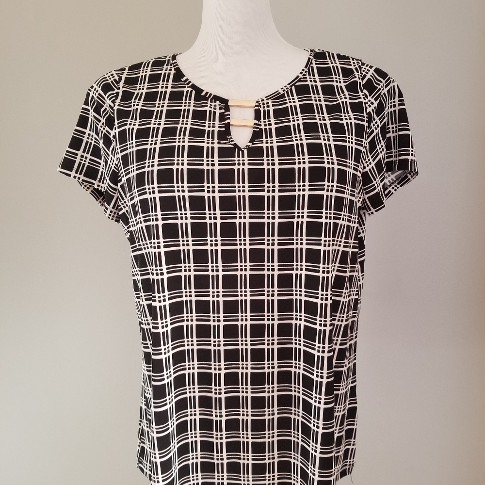 BYdesign Black / White Blouse - 1X